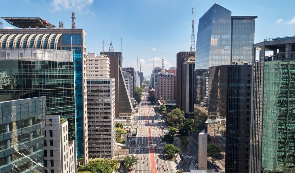 Imagem aérea da Avenida Paulista